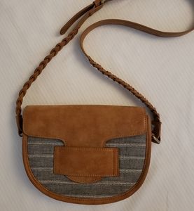 Tan & Gray Crossbody Purse